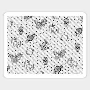 Polka Dot Star Tattoo Pattern Design Sticker